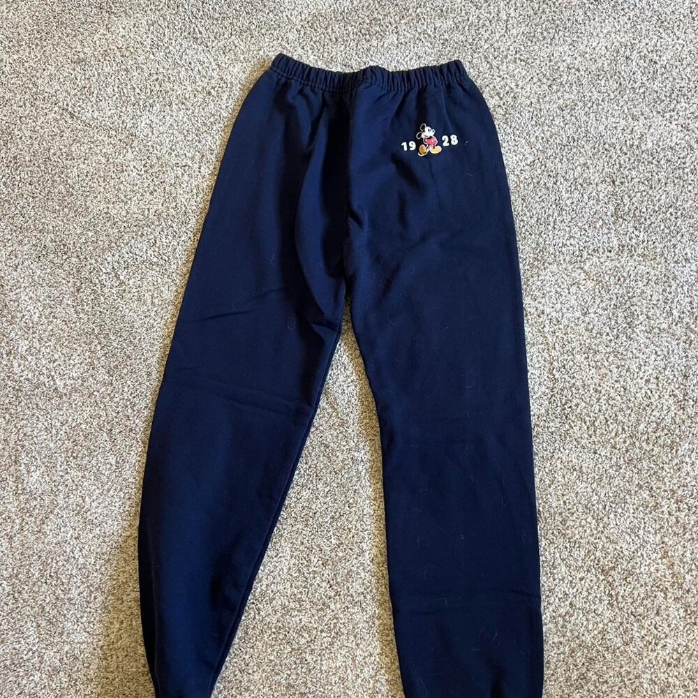 Navy blue Mickey Mouse sweatpants